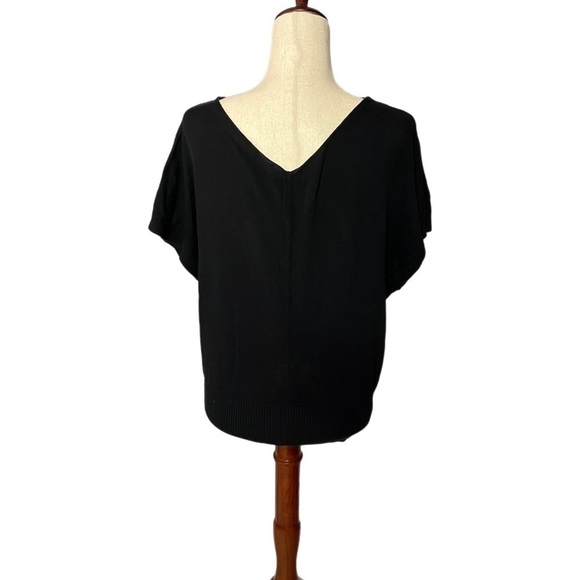 Anthropologie Moth Shortsleeved Black Top - Med - Picture 2 of 4